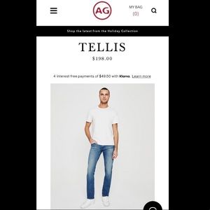 Excellent Condition Men’s AG Tellis Jeans